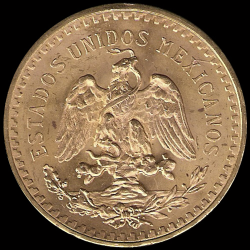 MEXICO - 50 PESOS, 1943 - MONEDA DE ORO - OBSERVACIÓN: AMBOS LADOS 37,5 ORO PURO - NO FIGURA 50 PESOS